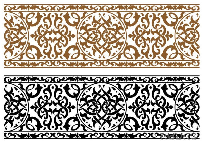 Sticker Zwei arabische Streifen mit Ornamenten