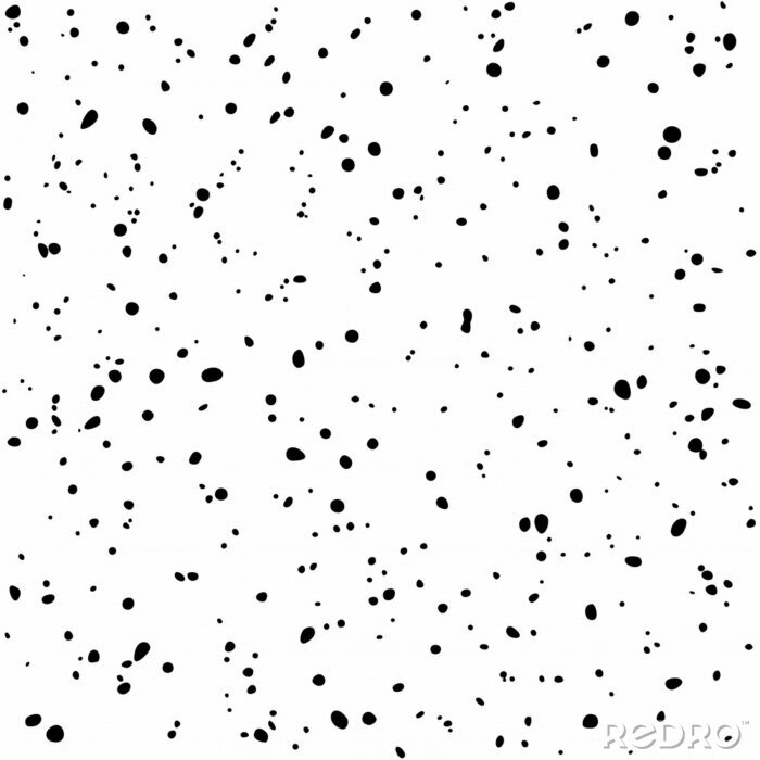 Tapete Abstract Black and White Seamless Pattern. Vector Dotted Textured Background