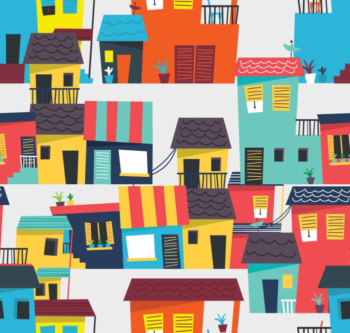 Tapete abstract Haus Muster