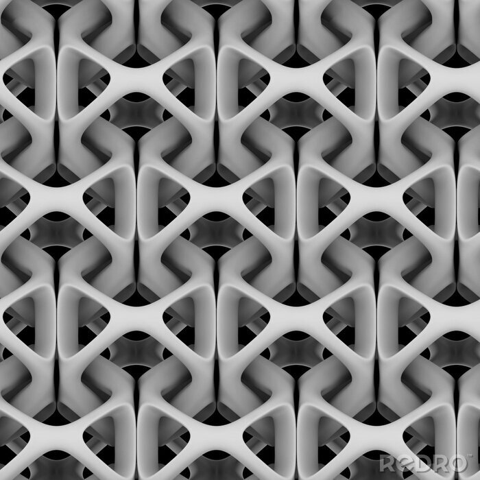 Tapete Abstrakte 3D-Komposition mit einer Kette