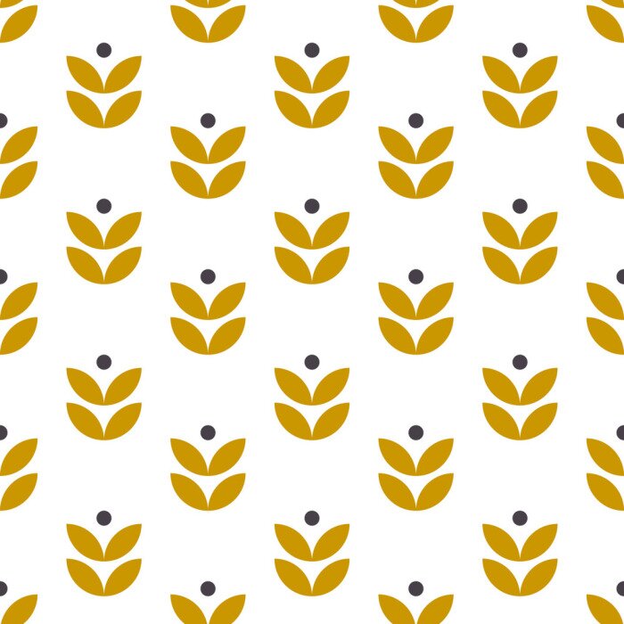 Tapete Abstrakte Blätter im skandinavischen Stil