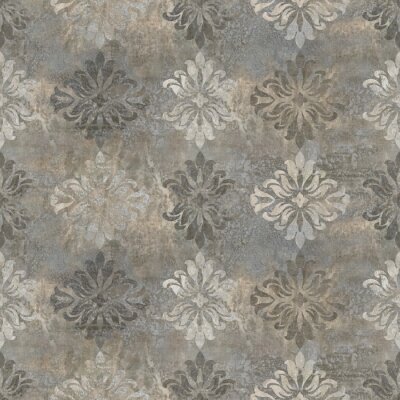 Tapete Abstrakte Blumen am Beton-Hintergrund