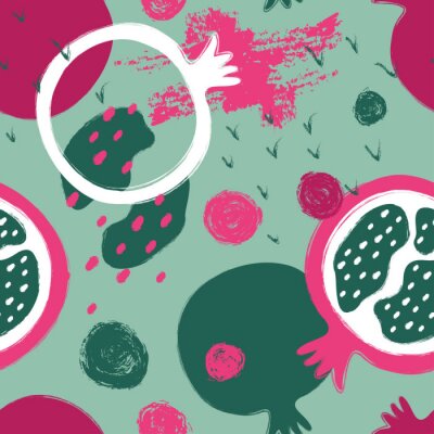 Tapete Abstrakte Farben der Granatapfelfrucht