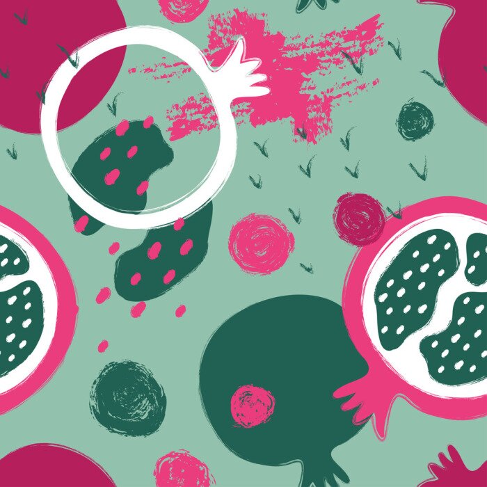 Tapete Abstrakte Farben der Granatapfelfrucht