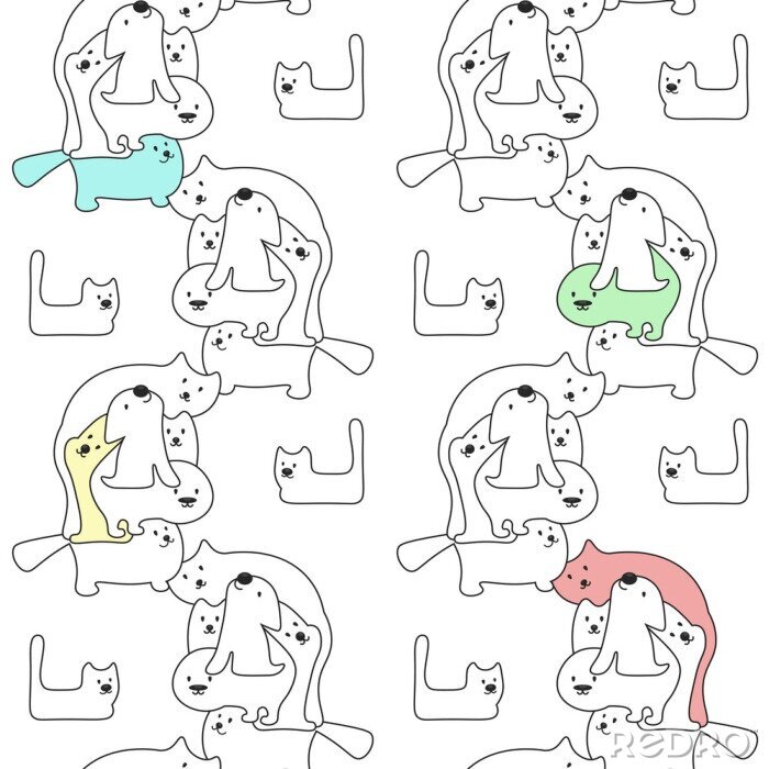 Tapete Abstrakte Kätzchen