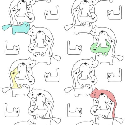 Tapete Abstrakte Kätzchen