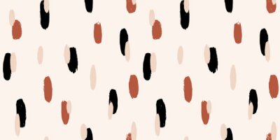 Tapete Abstrakte Pinselstriche auf beigem Hintergrund