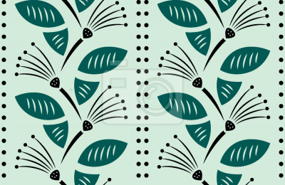 Tapete Abstrakte Schmetterlinge auf grünem Hintergrund