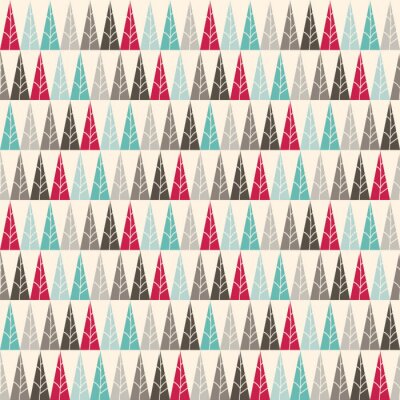 Tapete Abstrakter geometrischer Wald