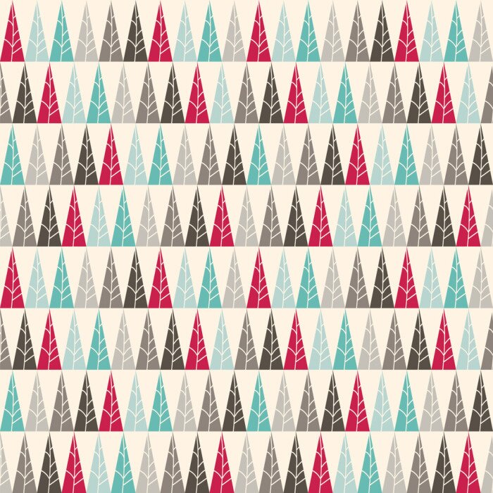 Tapete Abstrakter geometrischer Wald