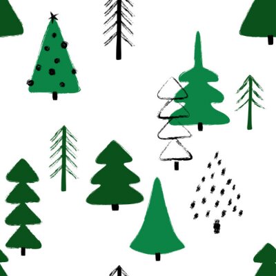 Tapete Abstrakter grüner Weihnachtsbaum