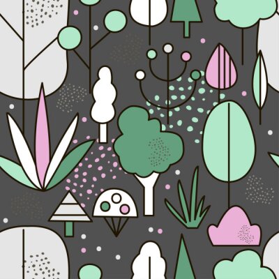 Tapete Abstrakter Waldhintergrund