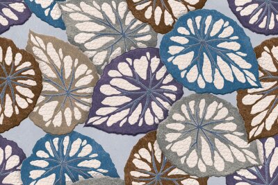 Tapete Abstraktes Blätter-Muster