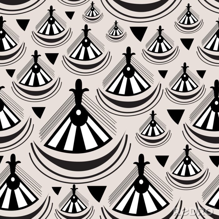 Tapete Abstraktes Ethnomuster