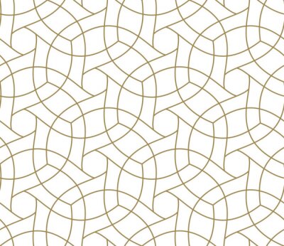 Tapete Abstraktes geometrisches Motiv in Gelb