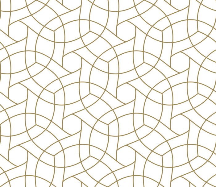 Tapete Abstraktes geometrisches Motiv in Gelb