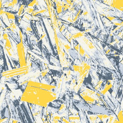 Tapete Abstraktes grau-gelbes Motiv im Graffiti-Stil
