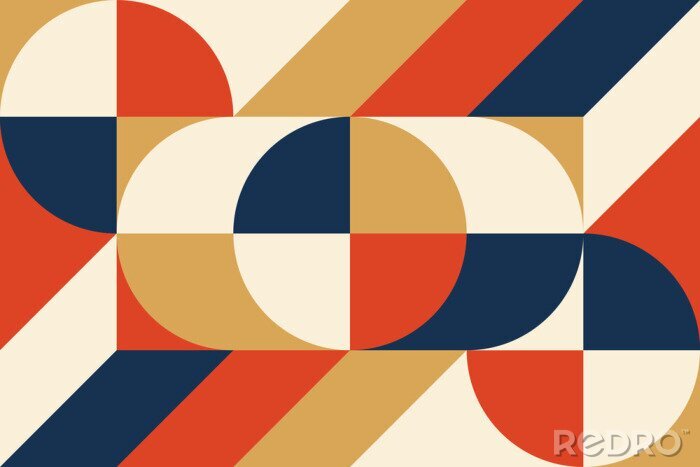 Tapete Abstraktes Muster Bauhaus