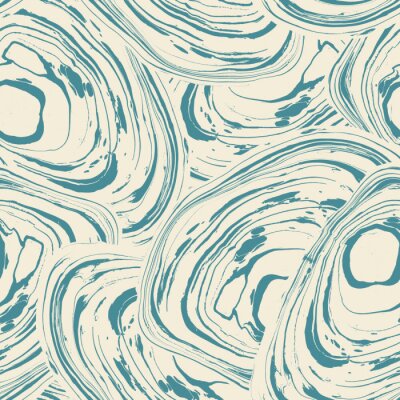 Tapeten Abstraktes Muster mit blauen Formen