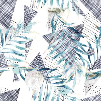 Tapete Abstraktes nahtloses Muster. Hand gezeichnete Aquarellillustration.