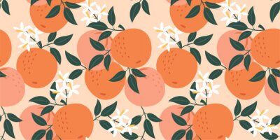 Tapete Abstraktion der Orangenpflanze