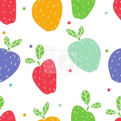 Tapete Äpfel auf Punkte