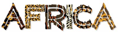 Afrikanische typografische Motive