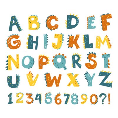 Alphabet Kinder in Farbe