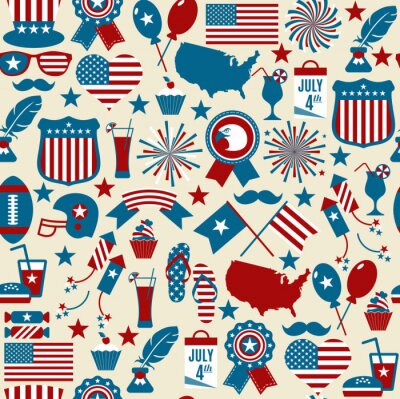 Tapete American design seamless pattern.