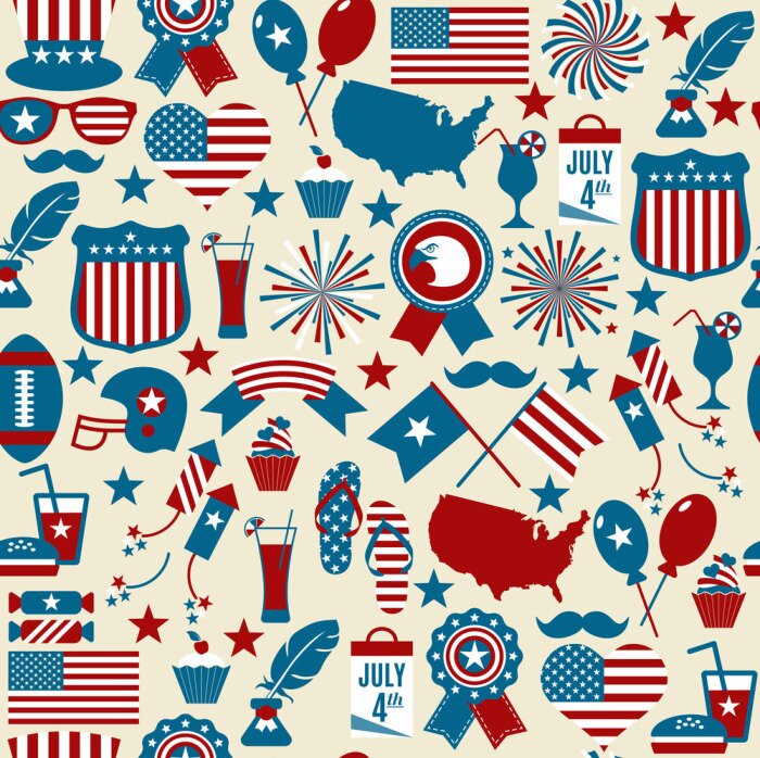 Tapete American design seamless pattern.