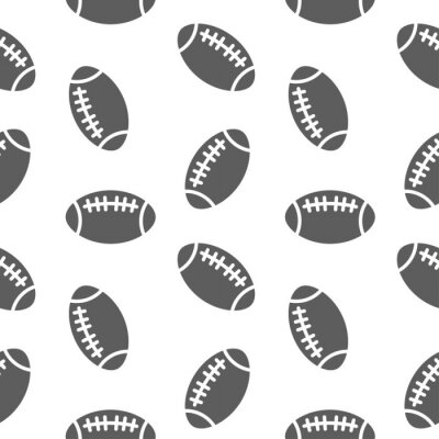 Tapete American Football nahtlose Muster für Jungen. Sportbälle auf Hintergrund