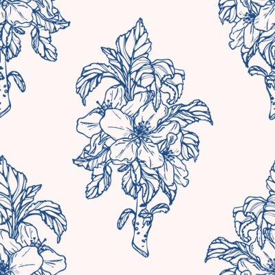 Tapete Apfelblütenmuster