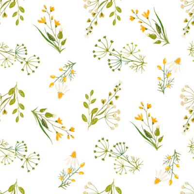 Tapete Aquarell Blumenvektormuster