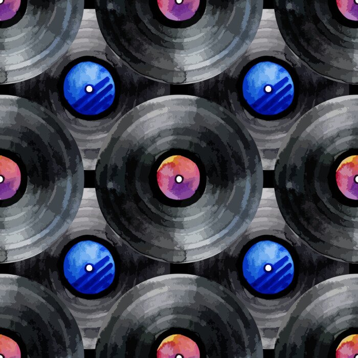 Tapete Aquarell Vinylaufzeichnung Muster