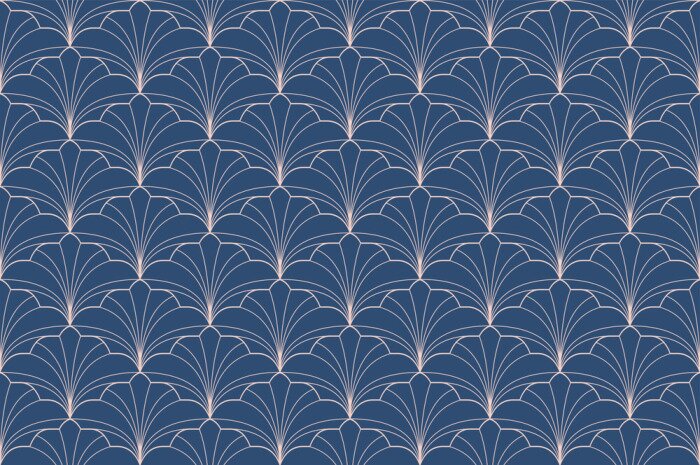 Tapete Art-déco-Muscheln