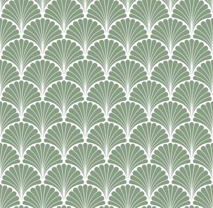 Tapete Art Nouveau Art Déco geometrische Blätter