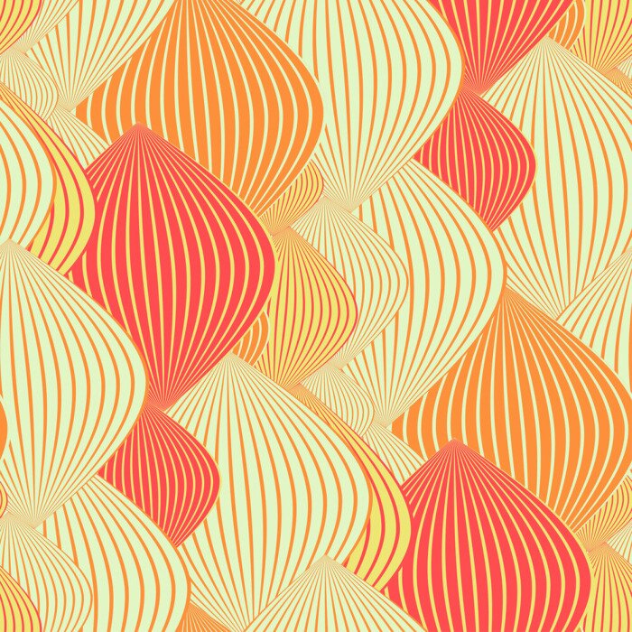 Tapete Asiatische Laternen in Rot- und Orangetönen