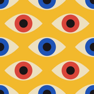 Tapete Augen Muster Bauhaus