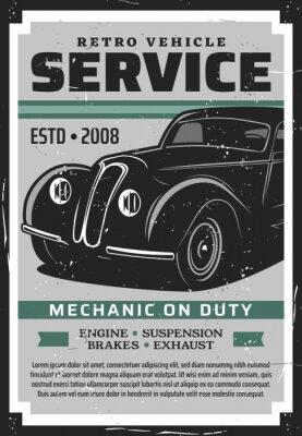 Autoservice im Vintage-Stil