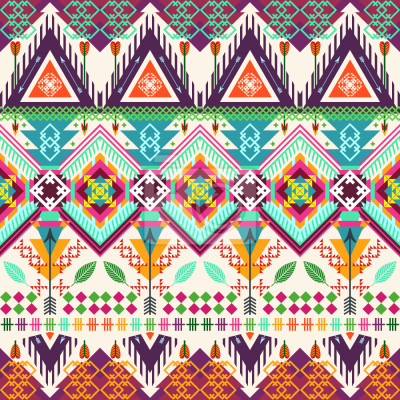 Tapete Aztekische Stammeskunst