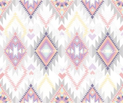 Tapete Aztekisches Muster in Pastellfarben
