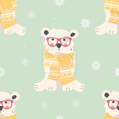 Tapete Baby Eisbären