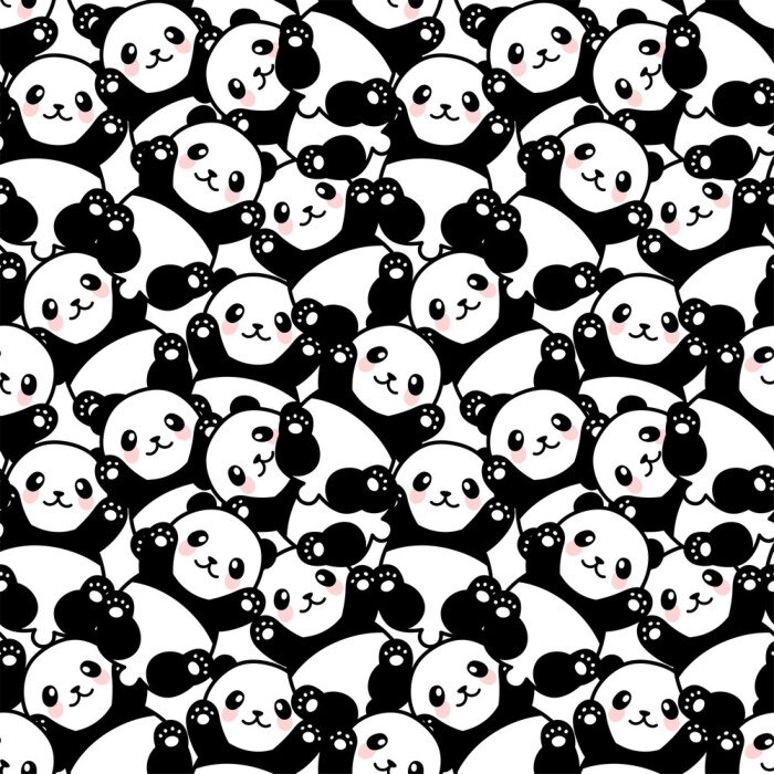 Tapete Baby-Panda-nahtloses Muster