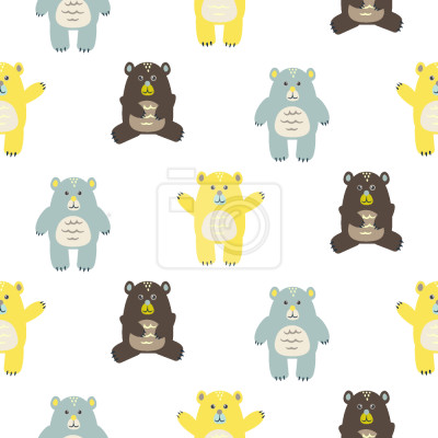 Tapete Babybären zum Kuscheln