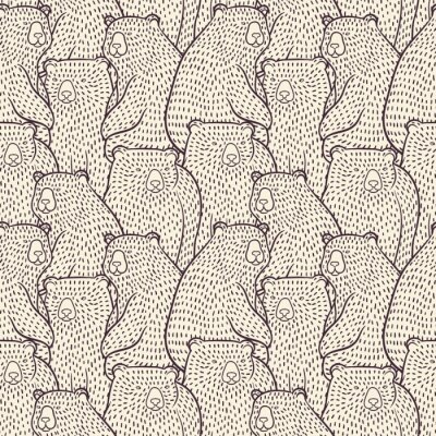 Tapete Bären nahtlose Muster