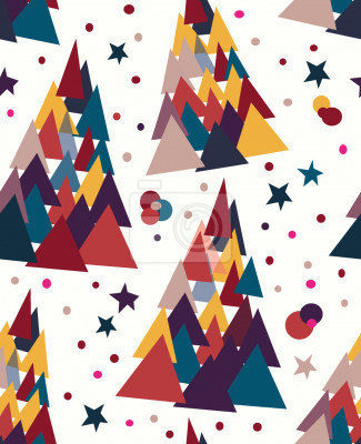 Tapete Bäume aus Dreiecken