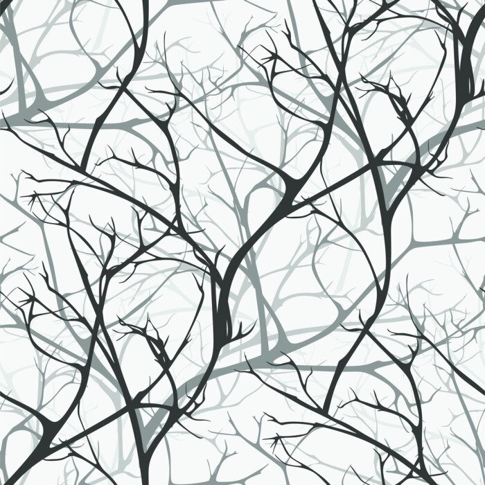 Tapete Bäume im Winterwald