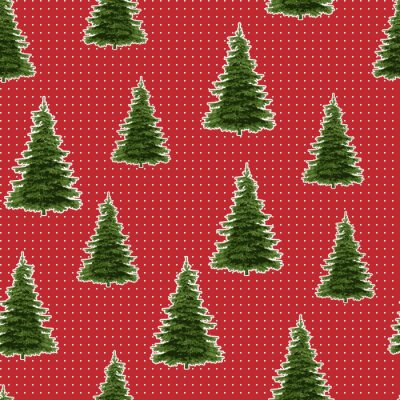 Tapete Bäume mit weißem Umriss