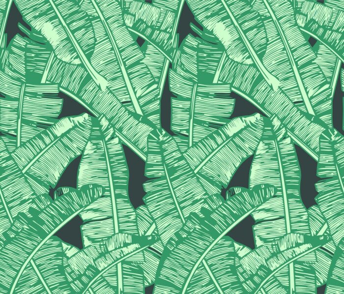 Tapete Bananenblätter Muster