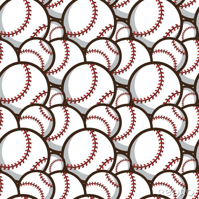 Tapete Baseball nahtlose Muster